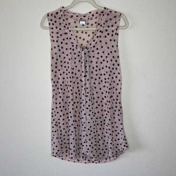 Sheer Pink Polka Dot Maternity Tank M - Picture 1 of 7
